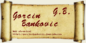 Gorčin Banković vizit kartica